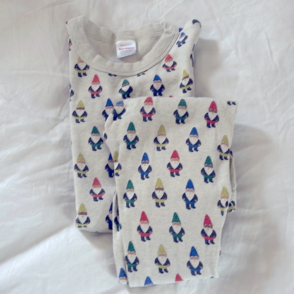 Hanna Andersson Gnome-themed long-john pjs size 12 (150cm)